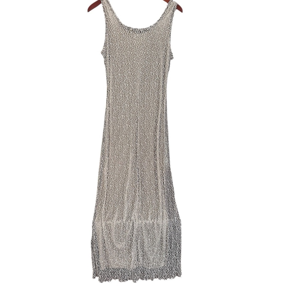 Vintage 90s ALYN PAIGE crocheted maxi dress. Size 7/8 - Picture 3 of 11